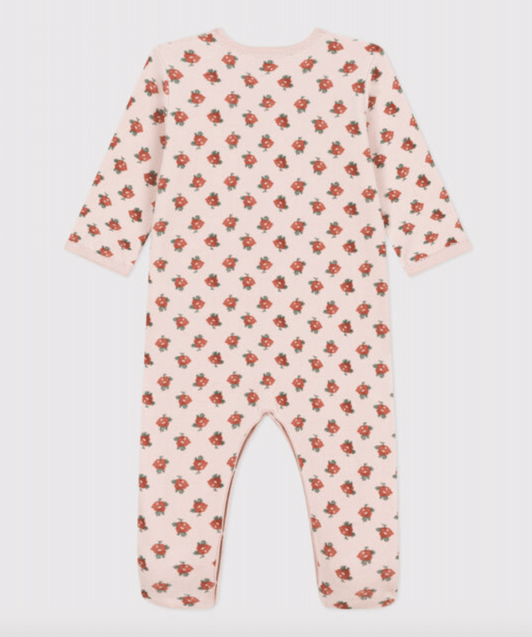 Fluwelen Pyjama - Bloemenprint - Petit Bateau
