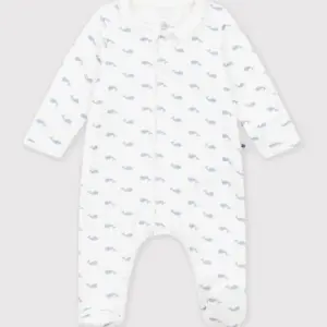 Fluwelen Pyjama Kraagje - Walvisjes - Petit Bateau