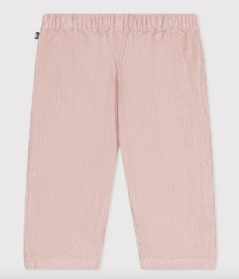 Fluwelen broekje - Rose - Petit Bateau