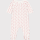 Fluwelen pyjama - Hartjes - Petit Bateau