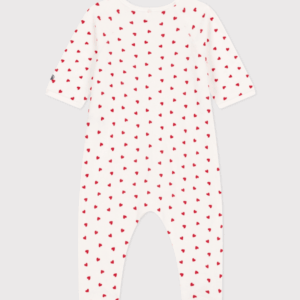 Fluwelen pyjama - Hartjes - Petit Bateau Fluwelen pyjama - Hartjes - Petit Bateau