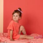 Fly Tshirt - Terry - coral - Nixnut