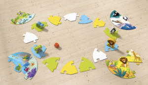 Game meets Puzzle - Waar wonen de leeuw en zijn dierenvriendjes? - Haba