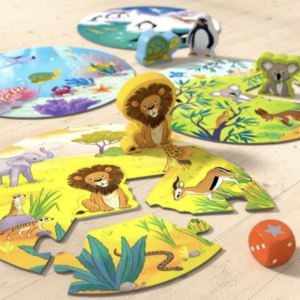 Game meets Puzzle - Waar wonen de leeuw en zijn dierenvriendjes? - Haba