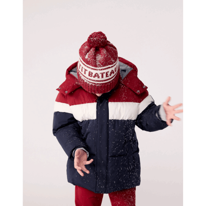 Gewatteerde jas - Smoking/Multico - Petit Bateau Gewatteerde jas - Smoking/Multico - Petit Bateau