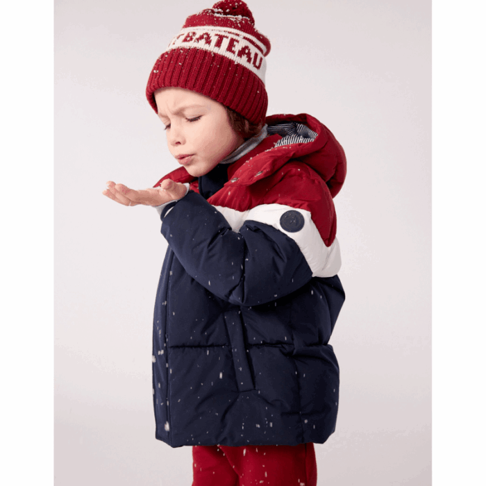 Gewatteerde jas - Smoking/Multico - Petit Bateau Gewatteerde jas - Smoking/Multico - Petit Bateau