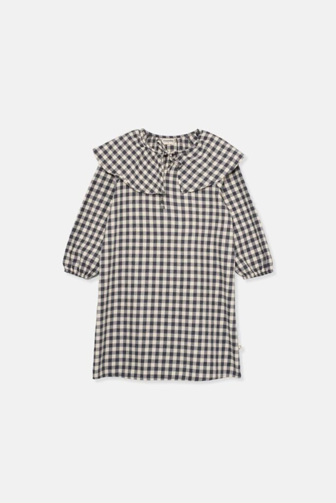 Gingham baby dress - Cotton Ivory - My Little Cozmo