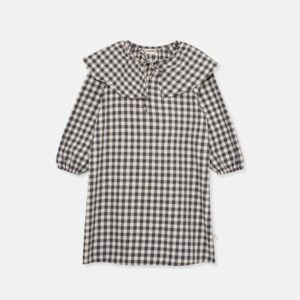 Gingham baby dress - Cotton Ivory - My Little Cozmo