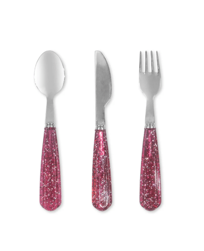 Glitter Cutlery - Sparkling Blush - Konges Slojd Glitter Cutlery - Sparkling Blush - Konges Slojd