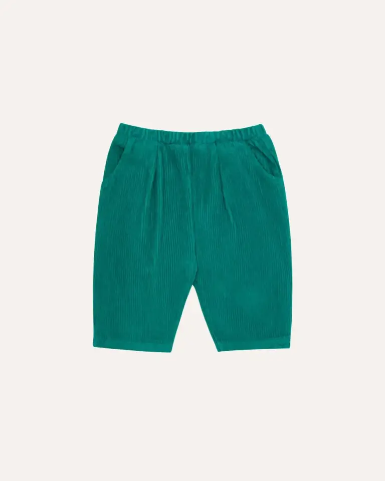 Green Corduroy Baby Trousers - Green - The Campamento