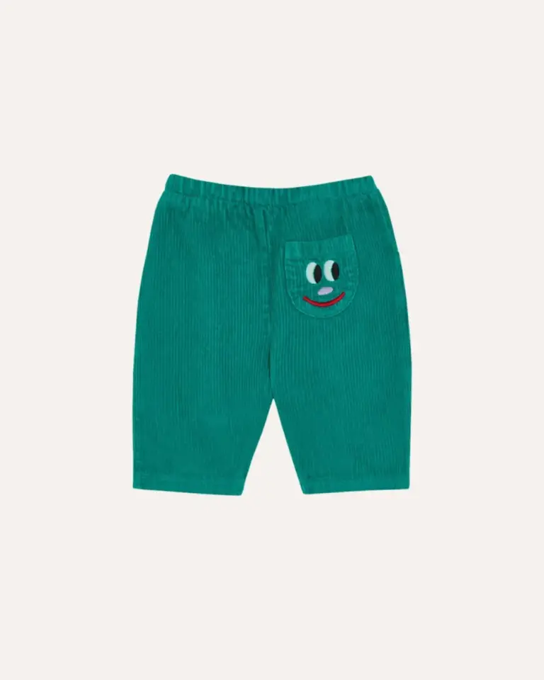 Green Corduroy Baby Trousers - Green - The Campamento