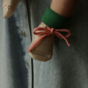 Happy Booties - Cream/Grass - HVID
