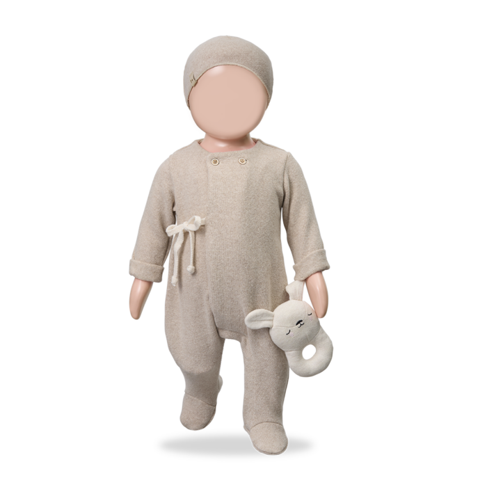 Havre Jumpsuit W/Feet - Beige - 1+ In The Family