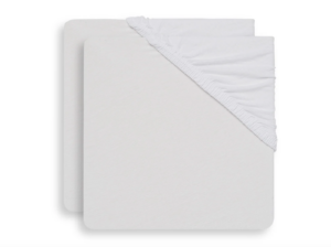 Hoeslaken Jersey 40/50x80/90 - 2 stuks - White - Jollein