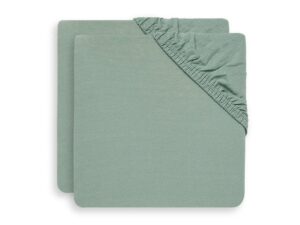 Hoeslaken Jersey Boxmatras 75x95 - 2 stuks - Ash Green - Jollein