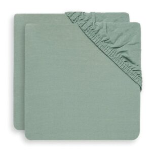Hoeslaken Jersey Boxmatras 75x95 - 2 stuks - Ash Green - Jollein