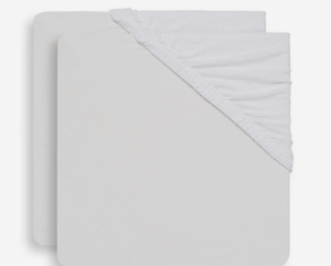 Hoeslaken Jersey Boxmatras 75x95 - 2 stuks - Wit - Jollein