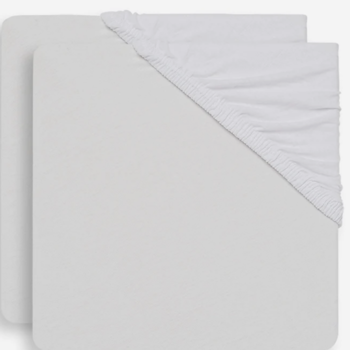 Hoeslaken Jersey Boxmatras 75x95 - 2 stuks - Wit - Jollein