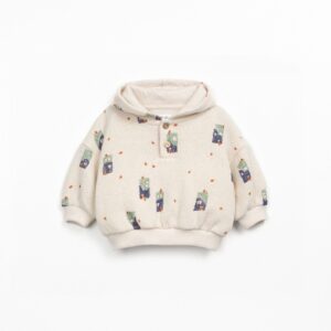 Hooded Printed Jersey Sweater - Pencil - Play Up