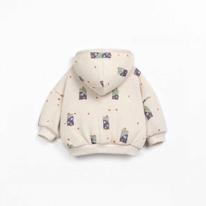 Hooded Printed Jersey Sweater - Pencil - Play Up Hooded Printed Jersey Sweater - Pencil - Play Up