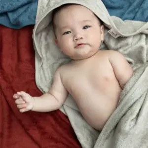 Hooded towel (74x74) - Frosted Almond - Timboo Hooded towel (74x74) - Frosted Almond - Timboo