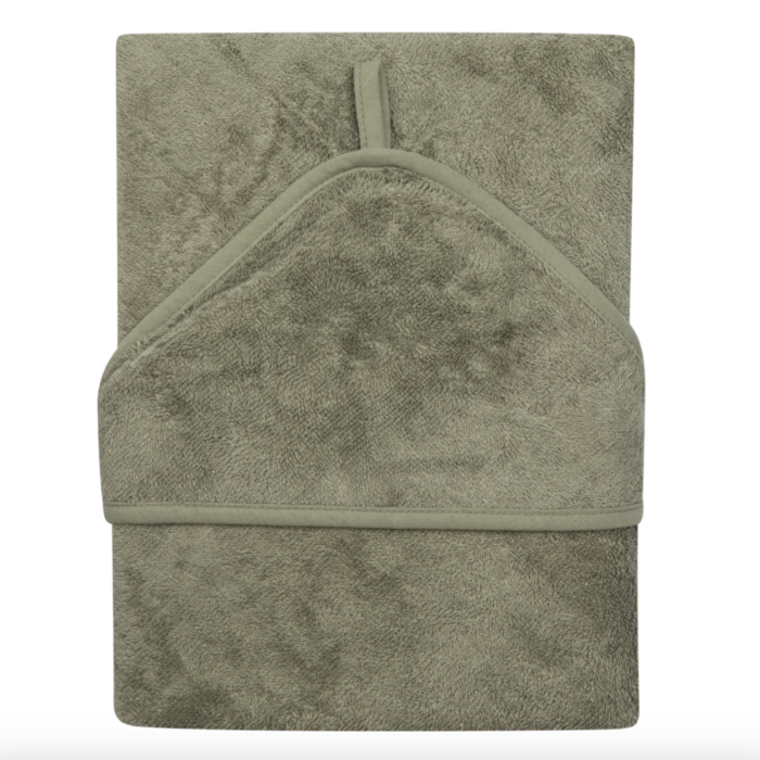 Hooded towel (74x74) - Whisper Green - Timboo