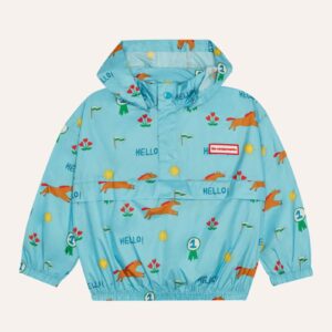Horses Allover Windbreaker - Blue - The Campamento