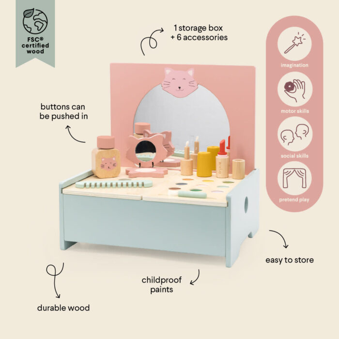 Houten Meeneem Make Up Tafel - Trixie