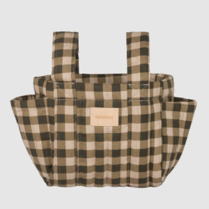 Hyde Park Stroller Organizer - Green Checks - Nobodinoz Hyde Park Stroller Organizer - Green Checks - Nobodinoz