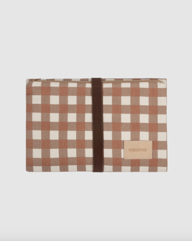 Hyde Park Waterproof Verzorgingsmatje - Terracotta Checks - Nobodinoz