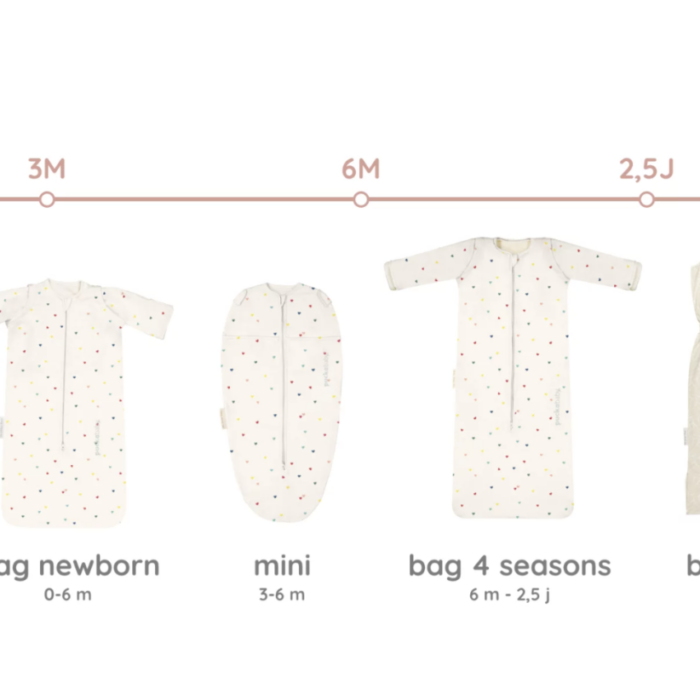 Inbakerslaapzak Piep 0-3M - Cotton - Hearts Confetti - Puckababy