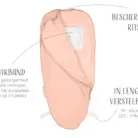 Inbakerslaapzak Piep 0-3M - Teddy - Peach - Puckababy