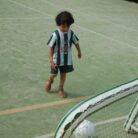 Inflatable Goal With Ball - Green Stripe - Konges Slojd