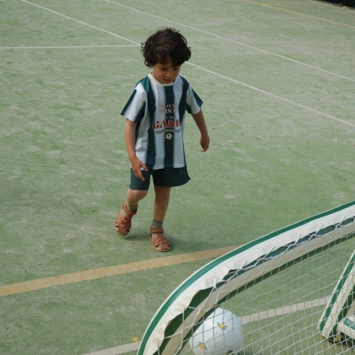 Inflatable Goal With Ball - Green Stripe - Konges Slojd