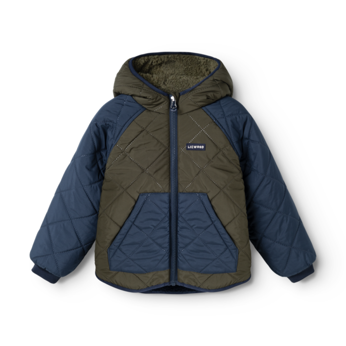Jackson Reversible Jacket - Army brown / Classic navy - Liewood
