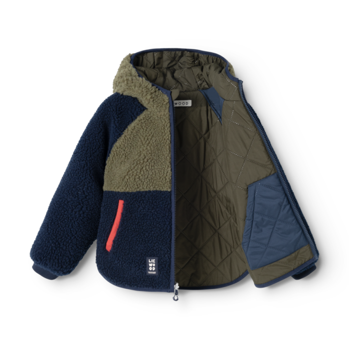 Jackson Reversible Jacket - Army brown / Classic navy - Liewood