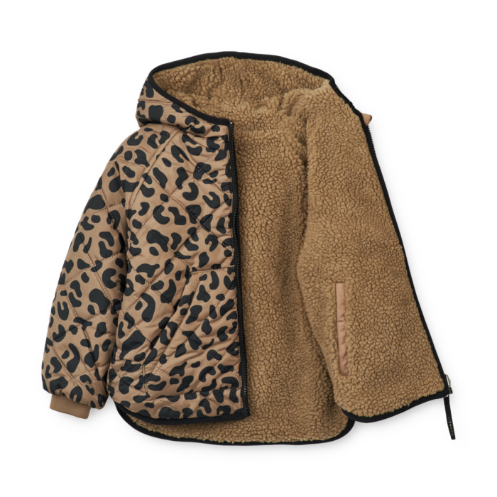 Jackson Reversible Jacket - Leo oat/Black panther - Liewood Jackson Reversible Jacket - Leo oat/Black panther - Liewood