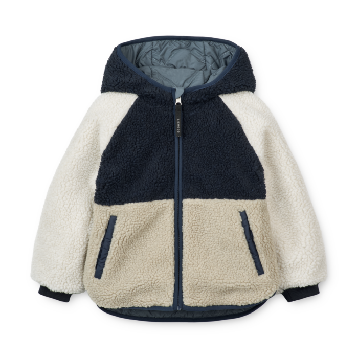 Jackson Reversible Jacket - Whale blue multi mix - Liewood