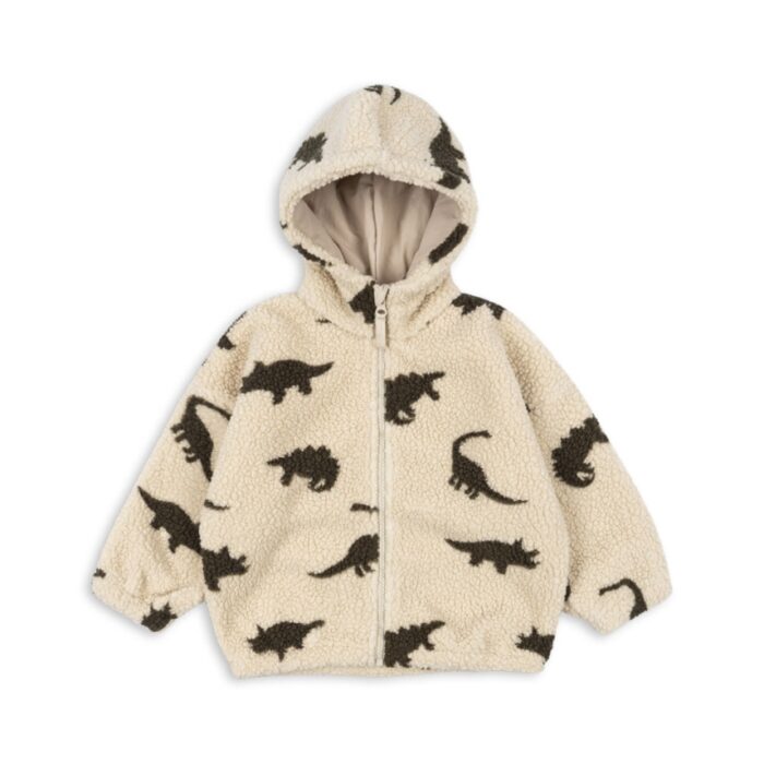 Jody Teddy Hoodie - Dino Silhouette - Konges Slojd Jody Teddy Hoodie - Dino Silhouette - Konges Slojd