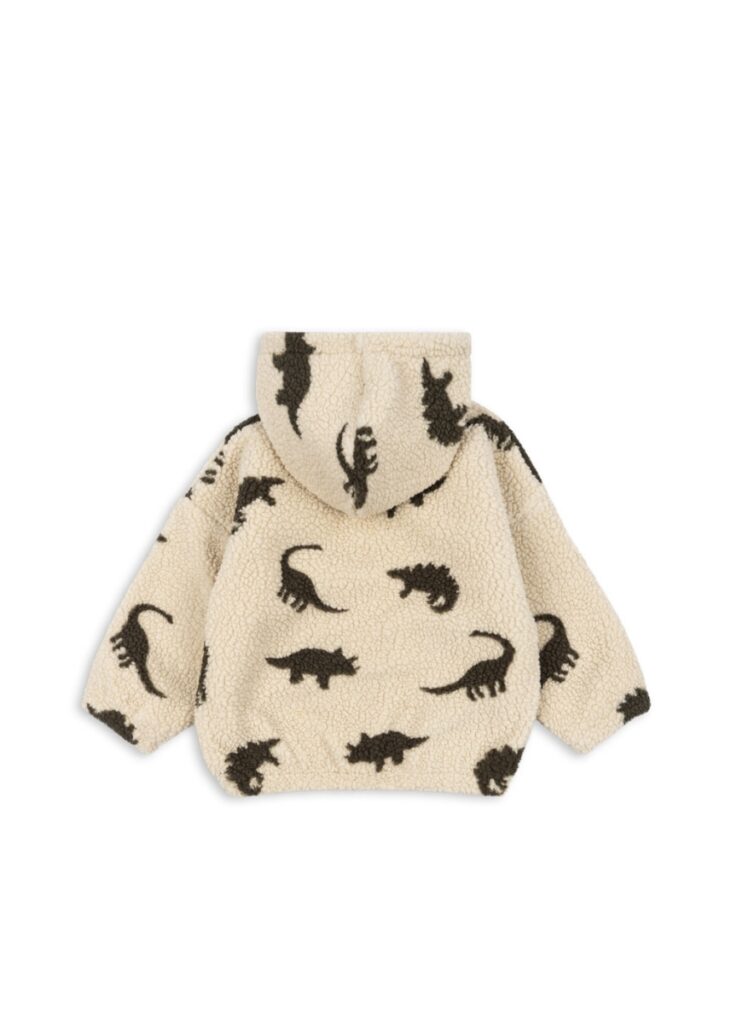 Jody Teddy Hoodie - Dino Silhouette - Konges Slojd Jody Teddy Hoodie - Dino Silhouette - Konges Slojd