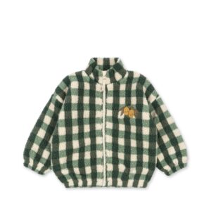 Jody Teddy Jacket - Green Check - Konges Slojd