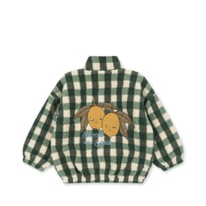 Jody Teddy Jacket - Green Check - Konges Slojd