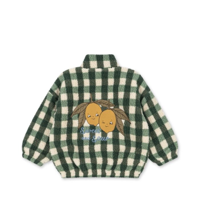 Jody Teddy Jacket - Green Check - Konges Slojd