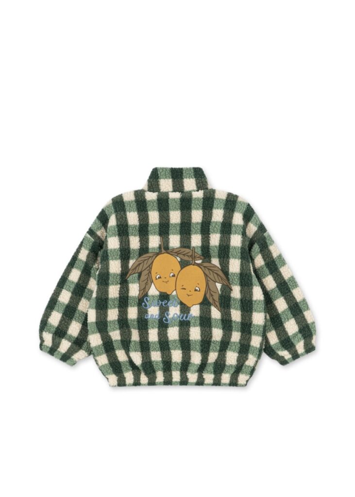 Jody Teddy Jacket - Green Check - Konges Slojd Jody Teddy Jacket - Green Check - Konges Slojd