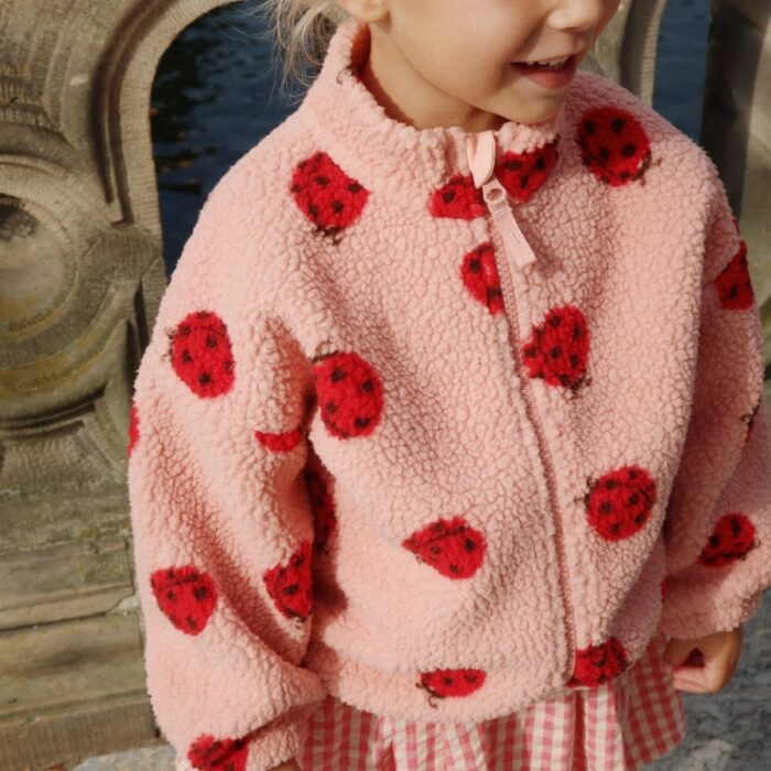 Jody Teddy Jacket - Ladybug Pink - Konges Slojd Jody Teddy Jacket - Ladybug Pink - Konges Slojd