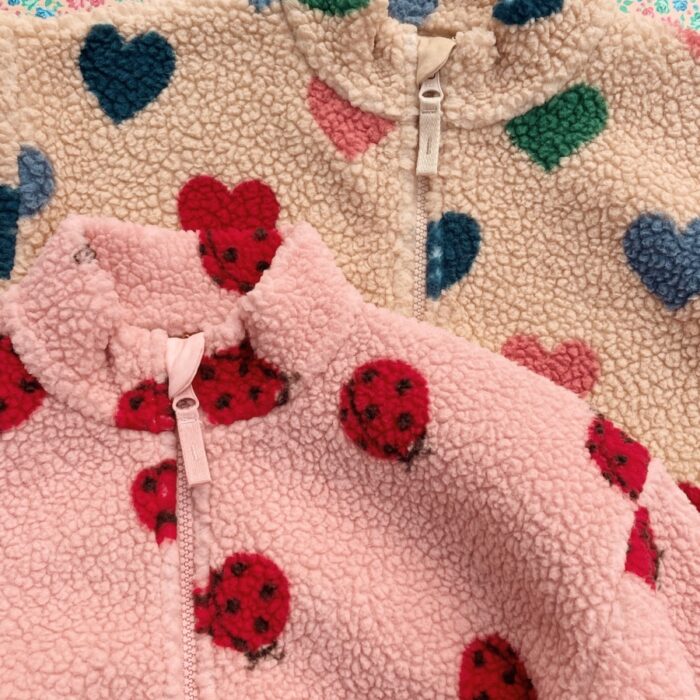 Jody Teddy Jacket - Ladybug Pink - Konges Slojd Jody Teddy Jacket - Ladybug Pink - Konges Slojd