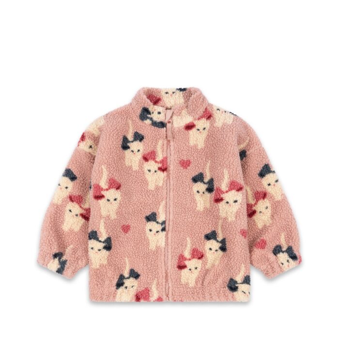 Jody Teddy Jacket Grs - Bow Kitty - Konges Slojd Jody Teddy Jacket Grs - Bow Kitty - Konges Slojd