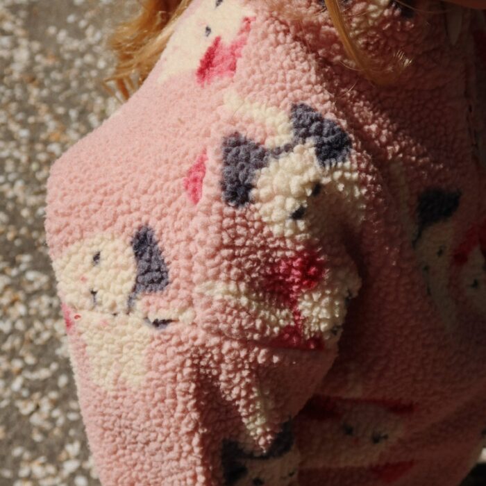 Jody Teddy Jacket Grs - Bow Kitty - Konges Slojd Jody Teddy Jacket Grs - Bow Kitty - Konges Slojd