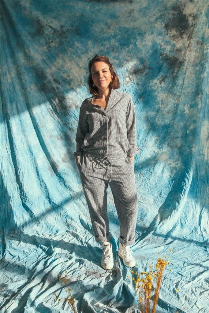 Jumpsuit Small Vichy Antraciet ADULT - Mundo Melocoton Jumpsuit Small Vichy Antraciet ADULT - Mundo Melocoton