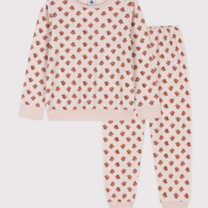 Junior Fluwelen Pyjama - Flowers - Petit Bateau